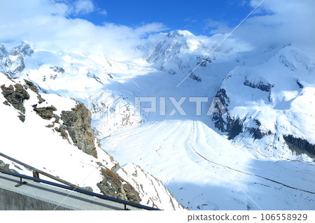 Gornergrat Railway (GGB, Switzerland): From the summit station to Glacier and Liskam (4527m) 106558929