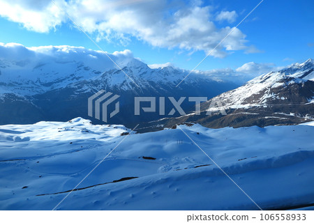 Gornergrat Railway (GGB, Switzerland): Majestic scenery from the train window 106558933