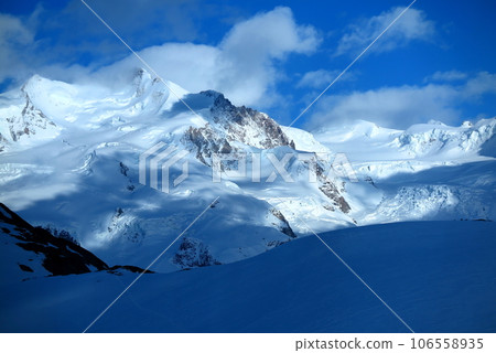 Gornergrat Railway (GGB, Switzerland): Majestic scenery from the train window Gornergrat Railway (GGB, Switzerland): Majestic scenery from the train window 106558935