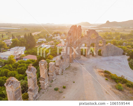 Aspendos Ancient City. Aspendos acropolis city ruins, cisterns, aqueducts and old temple. Aspendos Antalya Turkey. turkiye turkiye, GO Everywhere Aspendos Ancient City. Aspendos acropolis city ruins, cisterns, aqueducts and old temple. Aspendos Antalya Turkey. turkiye turkiye, GO Everywhere 106559544