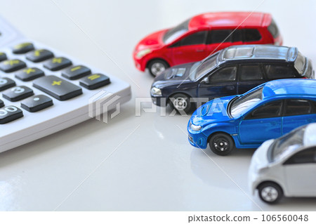 car miniatures and calculator 106560048