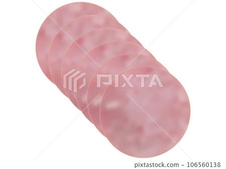 6 pieces of sliced "ham" diagonally 6 pieces of sliced "ham" diagonally 106560138