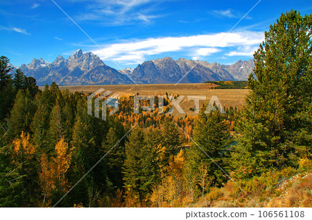 United States Autumn Grand Teton National Park Teton Mountains Snake River 106561108