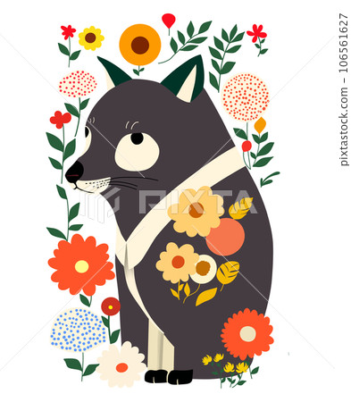 An illustration of a dog that looks stupid but cute An illustration of a dog that looks stupid but cute 106561627