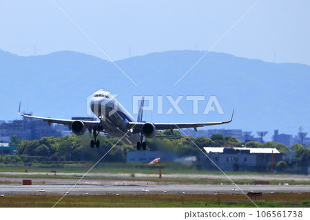 Osaka International Airport ANA Airplane Takeoff Ready Sky Park 106561738
