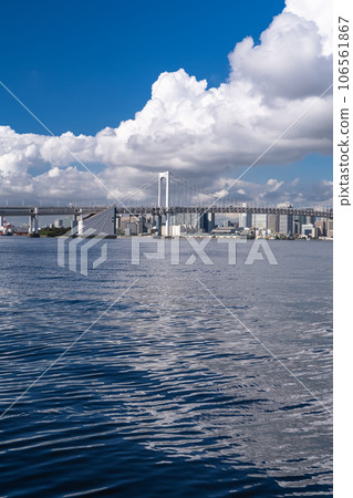 《Tokyo》Rainbow Bridge/Tokyo Bay Area in Summer Sky 106561867