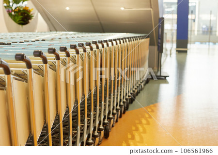 Shopping trolley in a shopping mall Shopping trolley in a shopping mall 106561966