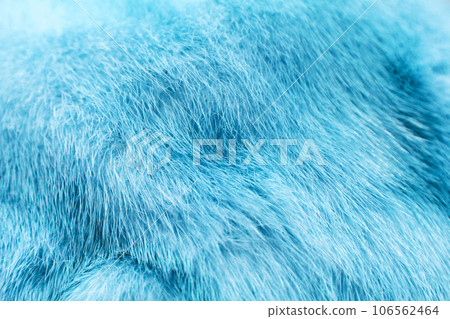 Glacier-like pale blue animal fur (mink material, macro close-up texture with wavy fur) 106562464