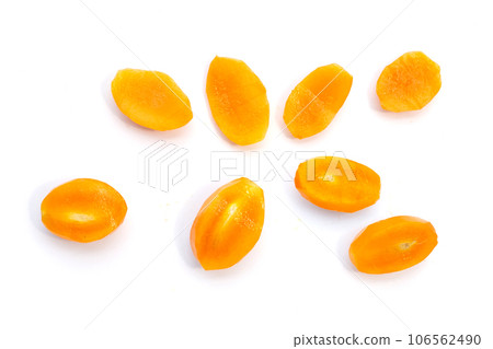 Marian plum fruit isolated on white. 106562490