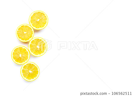 Fresh lemon on white background. Fresh lemon on white background. 106562511