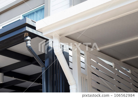 House rain gutter, Pipeline system. 106562984