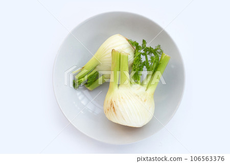 Fresh fennel bulb on white background 106563376