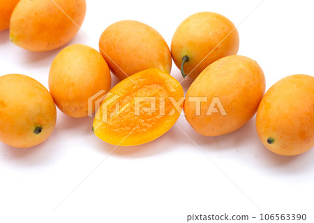 Marian plum fruit isolated on white background Marian plum fruit isolated on white background 106563390