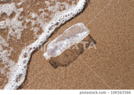 Plastic bottle on the beach Plastic bottle on the beach 106563566