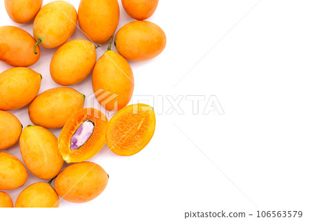 Marian plum fruit isolated on white background Marian plum fruit isolated on white background 106563579