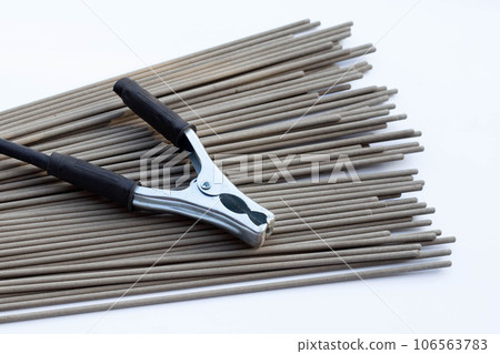 Welding equipment on white background. Welding equipment on white background. 106563783