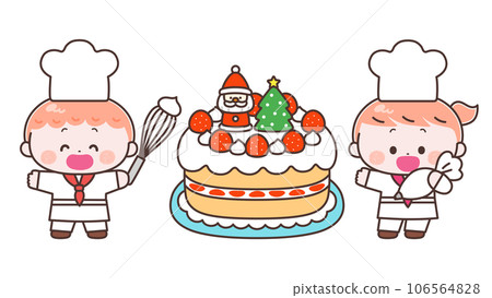 製作聖誕蛋糕的孩子 106564828