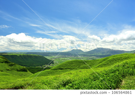 Mt. Aso in summer with greenery 106564861