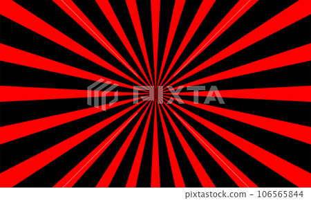 Red and black starburst, Radial, radiating lines  Sunburst pattern, vector illustration 106565844