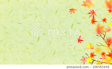 日式秋葉背景素材綠色 日式秋葉背景素材綠色 106565848