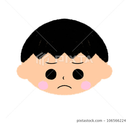 憤怒的男孩臉圖標 憤怒的男孩臉圖標 106566224