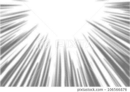 Radial halftone lines background. Comic manga dotted pattern. Cartoon zoom effect with sunrays or bang burst. Vector. Radial halftone lines background. Comic manga dotted pattern. Cartoon zoom effect with sunrays or bang burst. Vector. 106566876