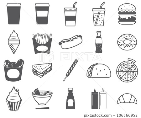 collection of fast food icons 106566952