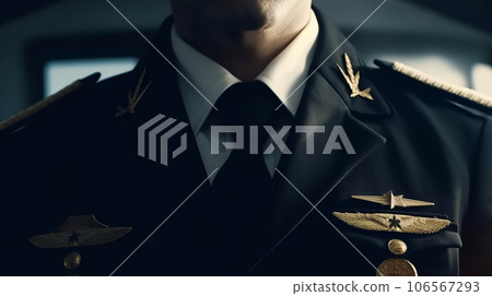 Close-up of pilot's uniform (no face) 106567293