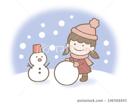 孩子堆雪人 106568845