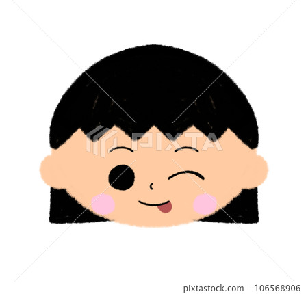伸出舌頭的女孩臉圖標 伸出舌頭的女孩臉圖標 106568906