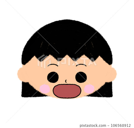 張開大嘴的女孩臉圖標 106568912