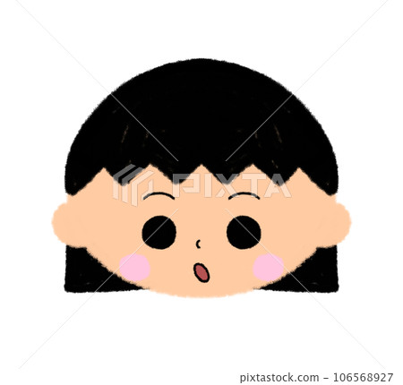 帶有神秘表情的女孩臉圖標 106568927