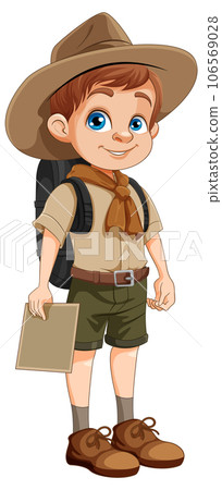 Scout Boy Cartoon Character 106569028