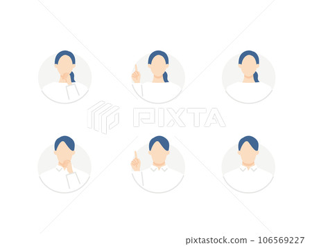年輕夫婦圖標設置圓圈背景 106569227