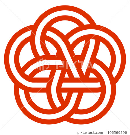 Mizuhiki vector illustration of plum knot 106569296