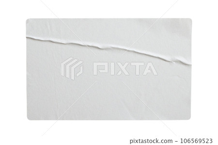 Paper sticker label isolated on white background Paper sticker label isolated on white background 106569523