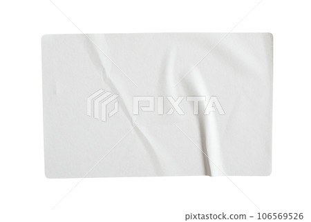 Paper sticker label isolated on white background Paper sticker label isolated on white background 106569526