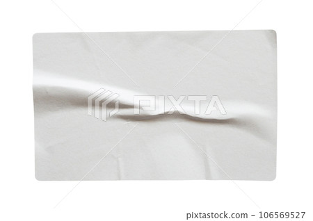 Paper sticker label isolated on white background Paper sticker label isolated on white background 106569527