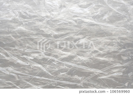 White plastic film wrap texture background 106569960