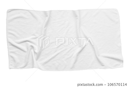 White beach towel isolated white background White beach towel isolated white background 106570114