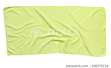 Green beach towel isolated white background 106570116