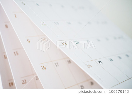 Calendar page flipping sheet close up blur background business schedule planning appointment meeting concept Calendar page flipping sheet close up blur background business schedule planning appointment meeting concept 106570143