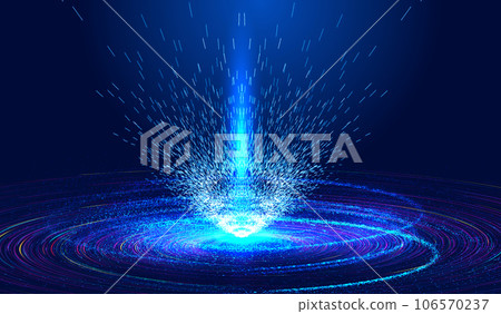 宇宙粒子漩渦噴射粒子互聯網科技大數據背景 106570237