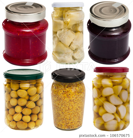 Set of various preserves isolated 106570675