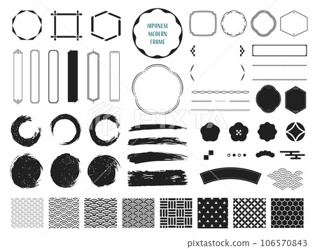 Simple Japanese style frame set 106570843