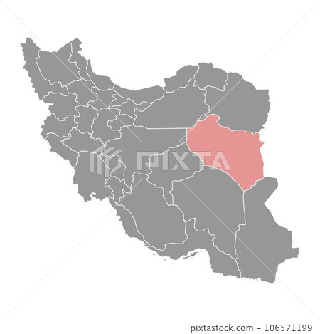 South Khorasan province map, administrative division of Iran. Vector illustration. South Khorasan province map, administrative division of Iran. Vector illustration. 106571199