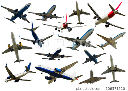 Airplanes collection isolated 106571620