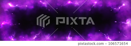 Purple lightning and smoke effect frame background Purple lightning and smoke effect frame background 106571654