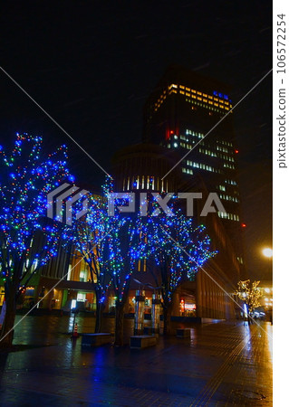 Night view Nanukamachi Boulevard Yamagata City Night view Nanukamachi Boulevard Yamagata City 106572254