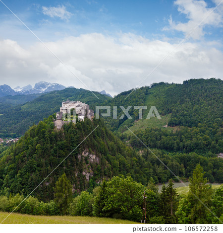 Alps mountain castle summer view 106572258